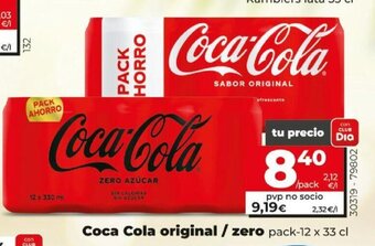 Dia Coca Cola original / zero pack - 12 x 33 cl oferta