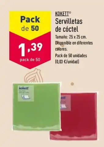 ALDI Servilletas de cóctel oferta