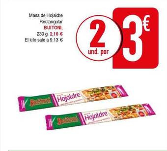 Masymas Masa De Hojaldre Rectangular Buitoni oferta
