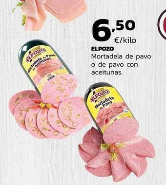 Supermercados Lupa Elpozo Mortadela De Pavo O De Pavo Con Aceitunas oferta