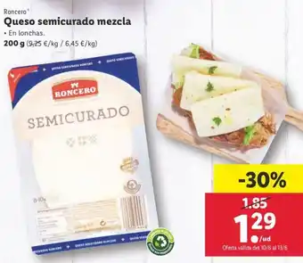 Lidl Queso semicurado mezcla 200g oferta