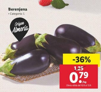 Lidl Berenjena oferta