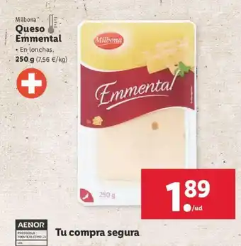 Lidl Queso Emmental 250g oferta