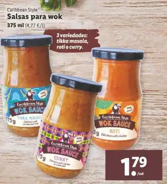 Lidl Salsas para wok 375ml oferta