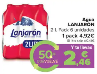 Carrefour Lanjarón Agua 2 l 1 pack oferta