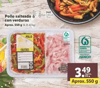 Lidl Pollo salteado con verduras 550g oferta