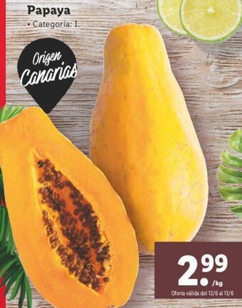 Lidl Papaya oferta