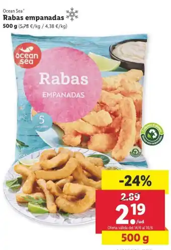 Lidl Rabas empanadas 500g oferta