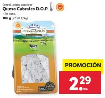 Lidl Queso Cabrales D.O.P 100g oferta