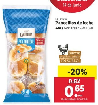 Lidl Panecillos de leche 320g oferta