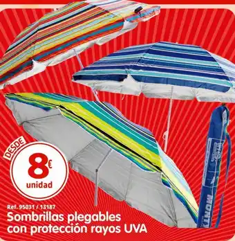Sombrilla plegable con protección rayos uva