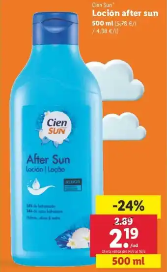 Lidl Loción after sun 500ml oferta