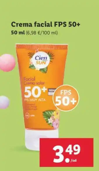 Lidl Crema facial FPS 50+ 50ml oferta