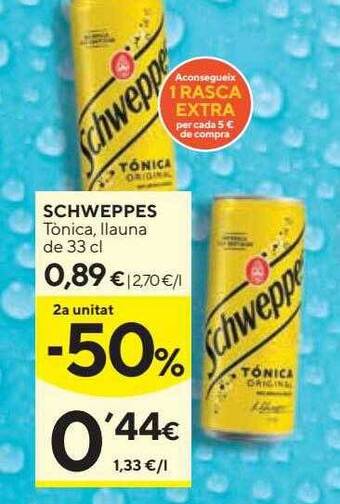 Caprabo Schweppes Tònica oferta