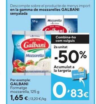 Caprabo Galbani Formatge Mozzarella oferta