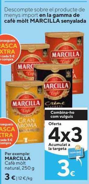 Caprabo Marcilla Cafè Mòlt Natural oferta