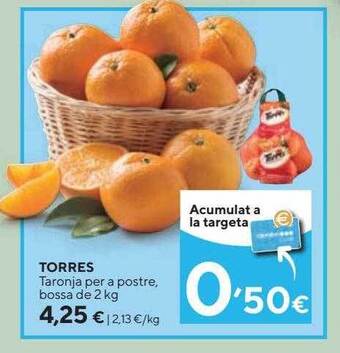 Caprabo Torres Taronja Per A Postre oferta