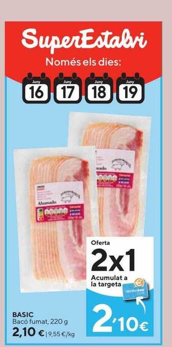 Caprabo Basic Bacó Fumat oferta
