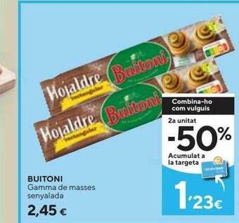 Caprabo Buitoni Gamma De Masses Senyalada oferta