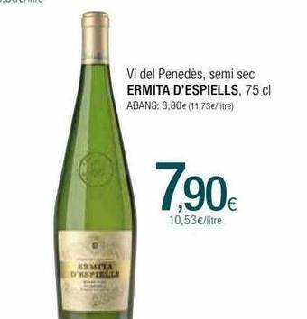 Condis Vi Del Penedès, Semi Sec Ermita D'espiells oferta