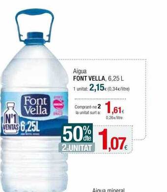 Condis Aigua Font Vella oferta