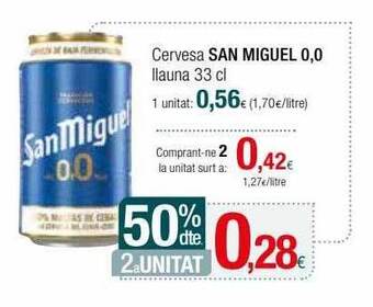 Condis Cervesa San Miguel 0.0 oferta
