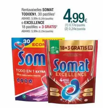 Condis Rentavaixelles Somat Todoen1 O Excellence oferta