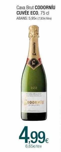 Condis Cava Brut Codorníu Cuvée Eco oferta