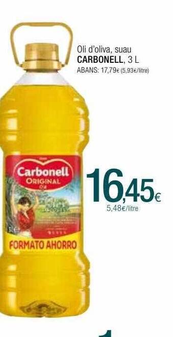 Condis Oli D'oliva, Suau Carbonell oferta