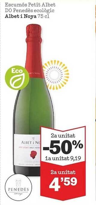 Sorli Escumós Petit Albet Do Penedès Ecològic Albet I Noya oferta