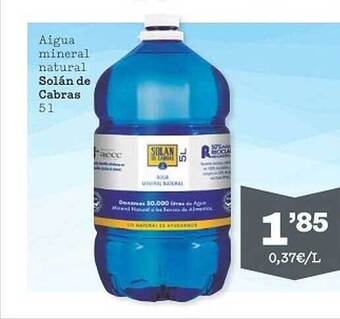 Sorli Aigua Mineral Natural Solán De Cabras oferta