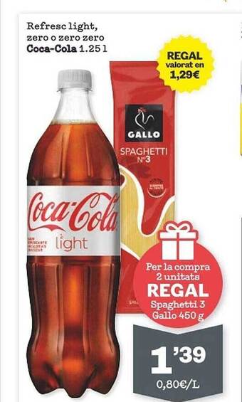 Sorli Refresc Light, Zero O Zero Zero Coca-cola oferta