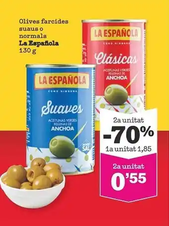 Sorli Olives Farcides Suaus O Normals La Española oferta