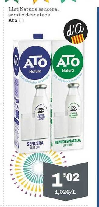 Sorli Llet Natura Sencera, Semi O Desnatada Ato oferta