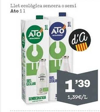 Sorli Llet Ecològica Sencera O Semi Ato oferta