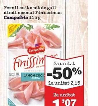 Sorli Pernil Cuit O Pit De Gall Dindi Normal Finíssimas Campofrío oferta