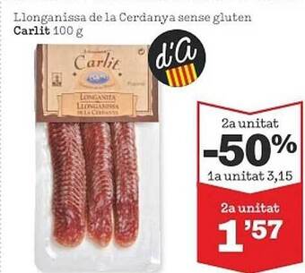 Sorli Llonganissa De La Cerdanya Sense Gluten Carlit oferta