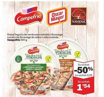 Sorli Pizza Vegalia De Verdures Rostides I Formatge Curat O De Formatge De Cabra I Ceba Rostida Campofrio oferta