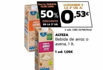 Supermercados Lupa Alteza Bebida De Arroz O Avena oferta