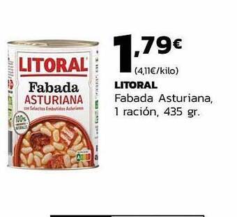 Supermercados Lupa Litoral Fabada Asturiana 1 Ración oferta