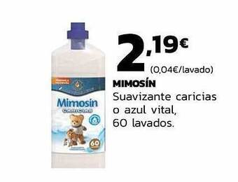 Supermercados Lupa Mimosín Suavizante Caricias O Azul Vital oferta