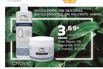 Supermercados Lupa Crowe Total Repair 0% Mascarilla O Champú oferta