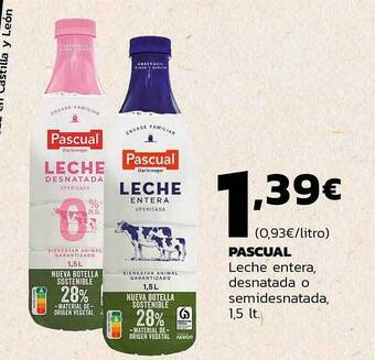 Supermercados Lupa Pascual Leche Entera, Desnatada O Semidesnatada oferta