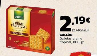 Supermercados Lupa Gullón Galletas Creme Tropical oferta