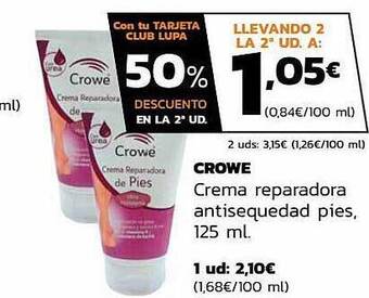 Supermercados Lupa Crowe Crema Reparadora Antisequedad Pies oferta