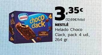Supermercados Lupa Nestlé Helado Choco Clack oferta