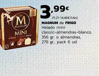 Supermercados Lupa Magnum De Frigo Helado Mini Classic-almendras-blanco O Almendras oferta