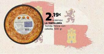 Supermercados Lupa La Tortillería Tortilla Fresca Con Cebolla oferta