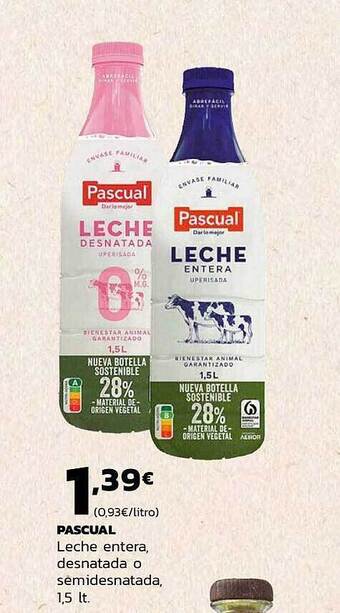Supermercados Lupa Pascual Leche Entera, Desnatada O Semidesnatada oferta