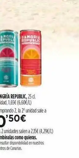 Fotoprix Sangria Republic 25cl oferta